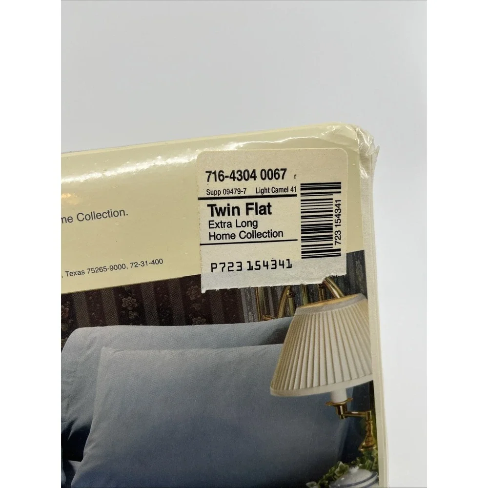 Vtg Twin Extra Long Flat Sheet Light Camel JC Penney USA NWT 66